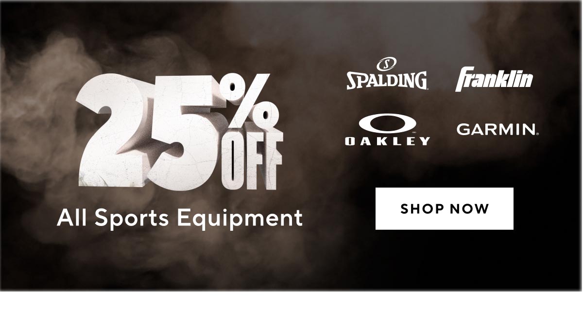 25% Off All Sports Equipment