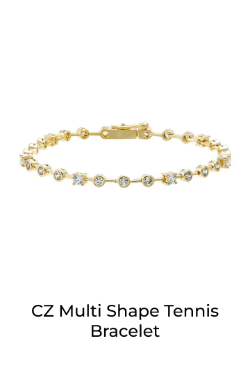 CZ Multi Shape Tennis Bracelet