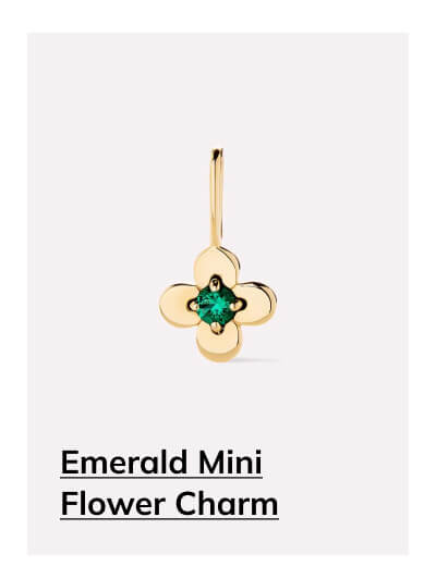 Emerald Mini Flower CHarm