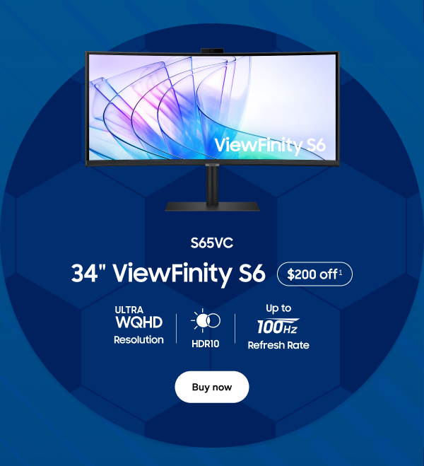 34" ViewFinity S6 S65VC - $200 off&sup1; - Ultra WQHD Resolution | HDR10 | Up to 100HZ Refresh Rate - Buy now