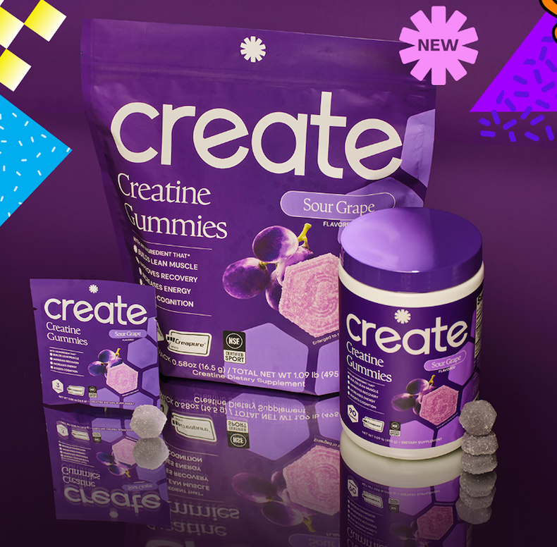Create Sour Grape Creatine Gummies