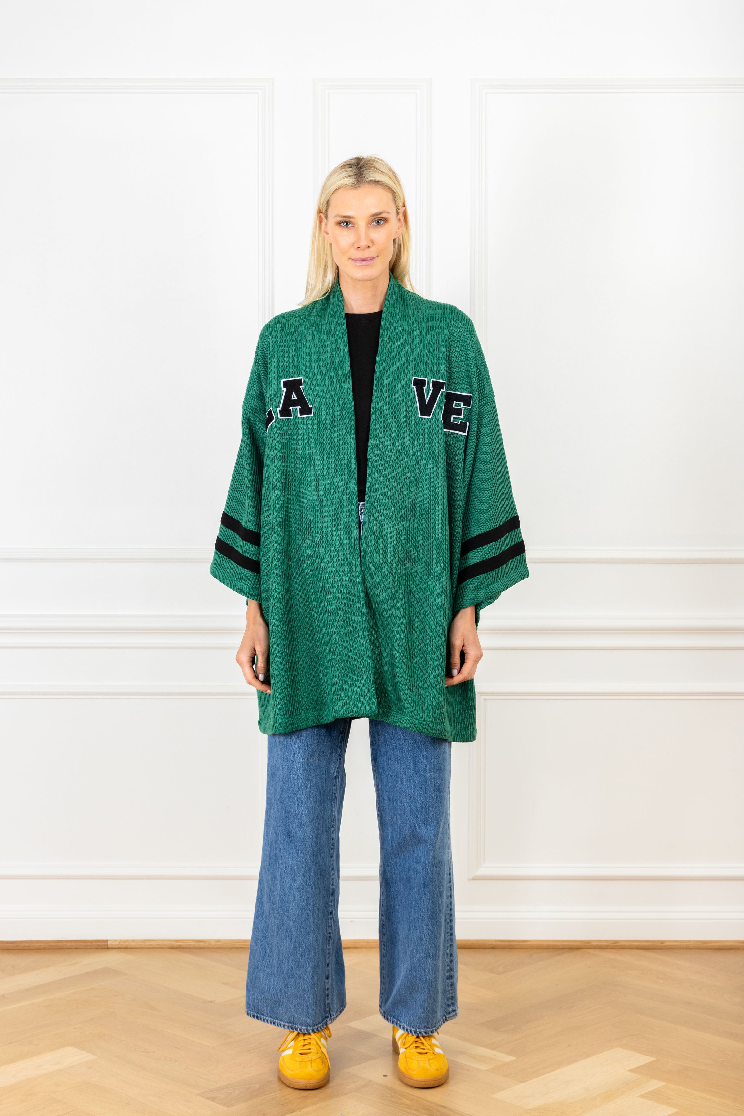 Image of Green Varsity Stripe Mini Duster