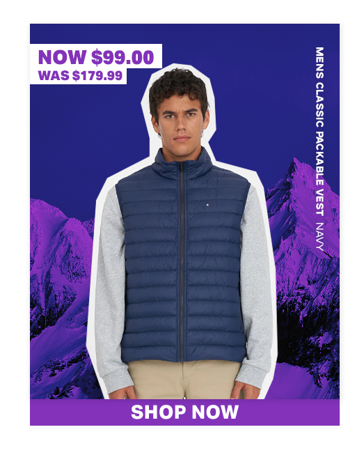 MENS CLASSIC PACKABLE VEST NAVY