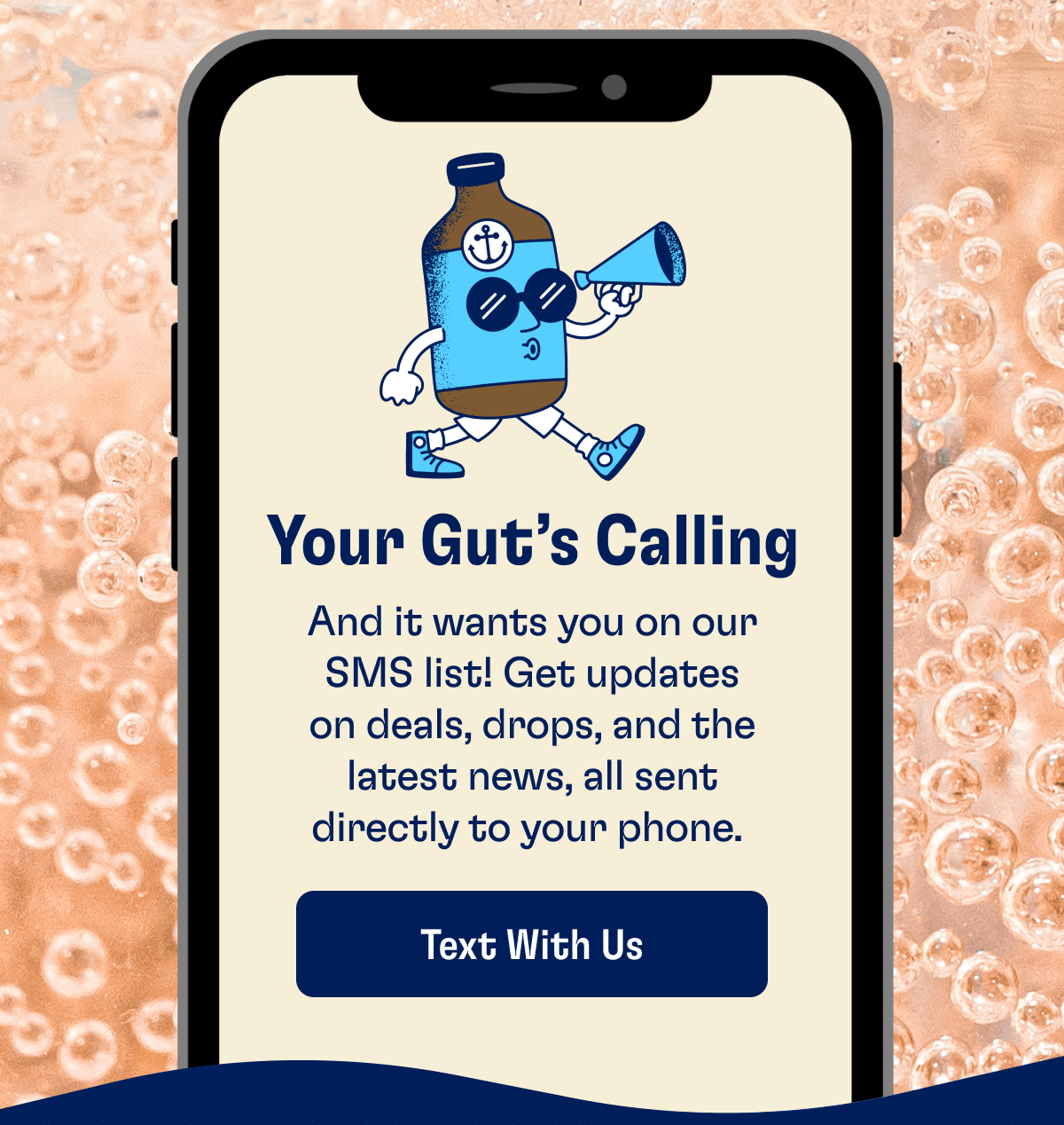 Your Gut’s Calling - And it wants you on our SMS list! Get updates on deals, drops, and the latest news, all sent directly to your phone. | Text With Us