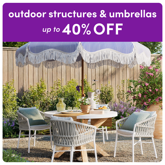 outdoor structure & umbrella sale