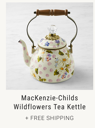 MacKenzie-Childs Wildflowers Tea Kettle + FREE SHIPPING