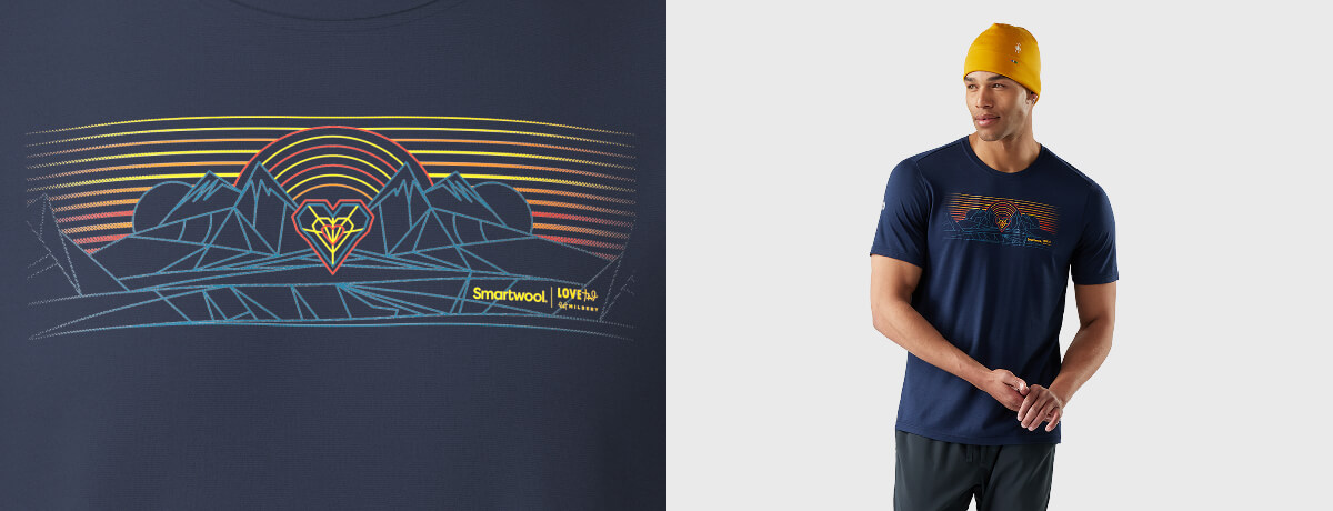 Men's Mountain Sunrise Active Short Sleeve Graphic Tee