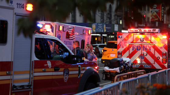 First responders on a New York City street.