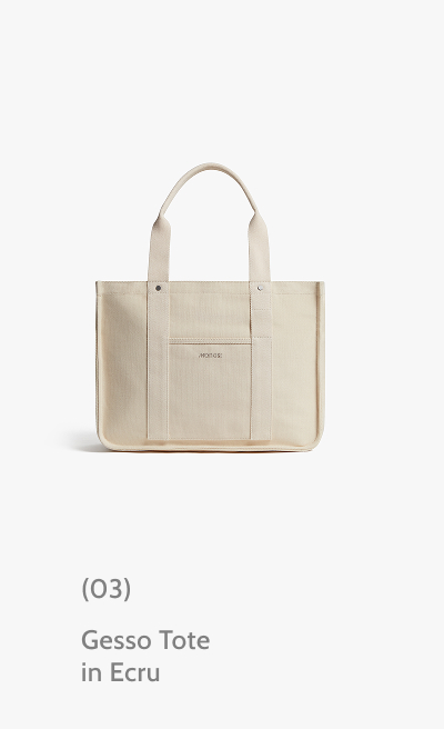 (03) Gesso Tote in Ecru.
