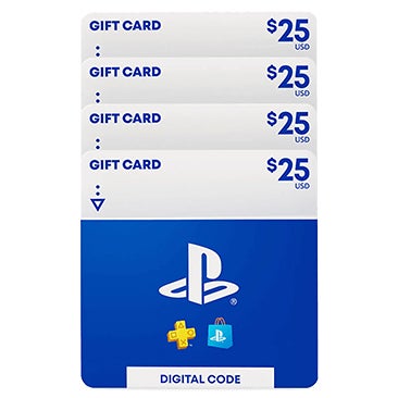 Sony PlayStation - Four $25 eGift Cards Digital Download
