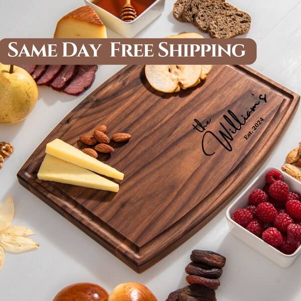 Personalized Cutting Board, Wedding Gift, Housewarming Gift, Charcuterie Board, Gift for Home, Bridal Shower Gift, Unique Christmas Gifts