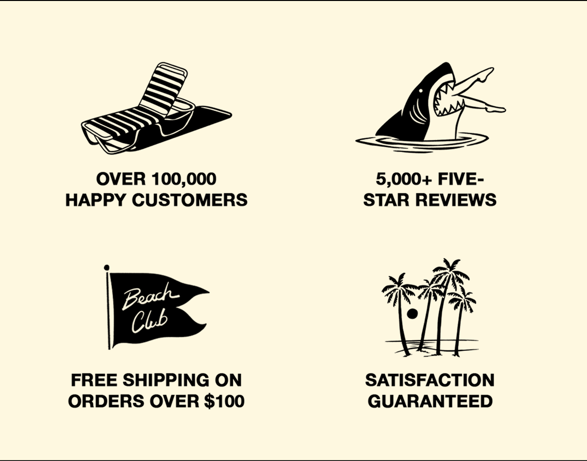 Over 100,000 Happy Customers  • 5000+ Five-Star Reviews • Free Shipping on Orders Over $100 • Satisfaction Guaranteed