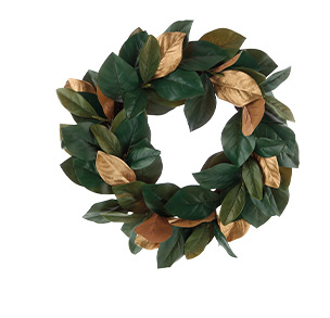 Gold Magnolia Leaf Wreath