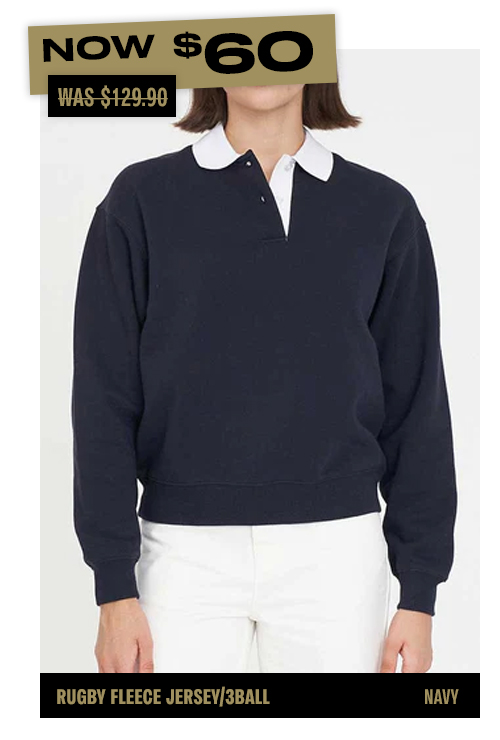 RUGBY FLEECE JERSEY/3BALL NAVY