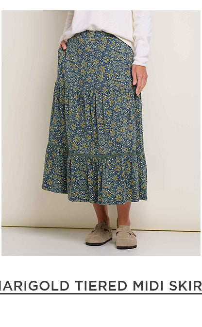 Marigold Tiered Midi Skirt
