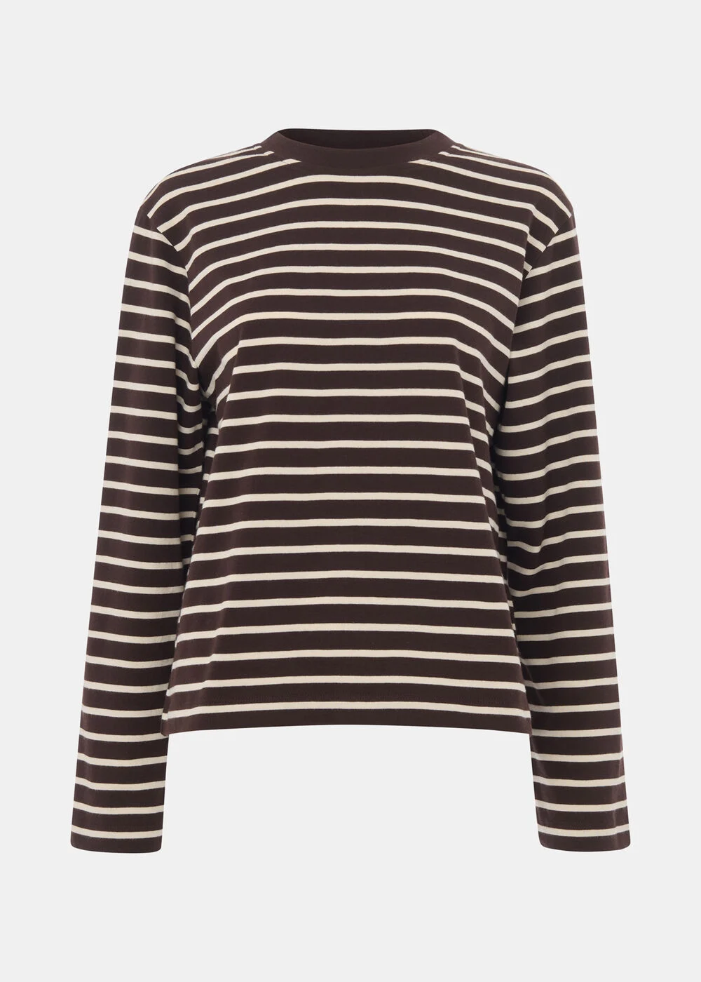 Brown Stripe Cotton Jersey