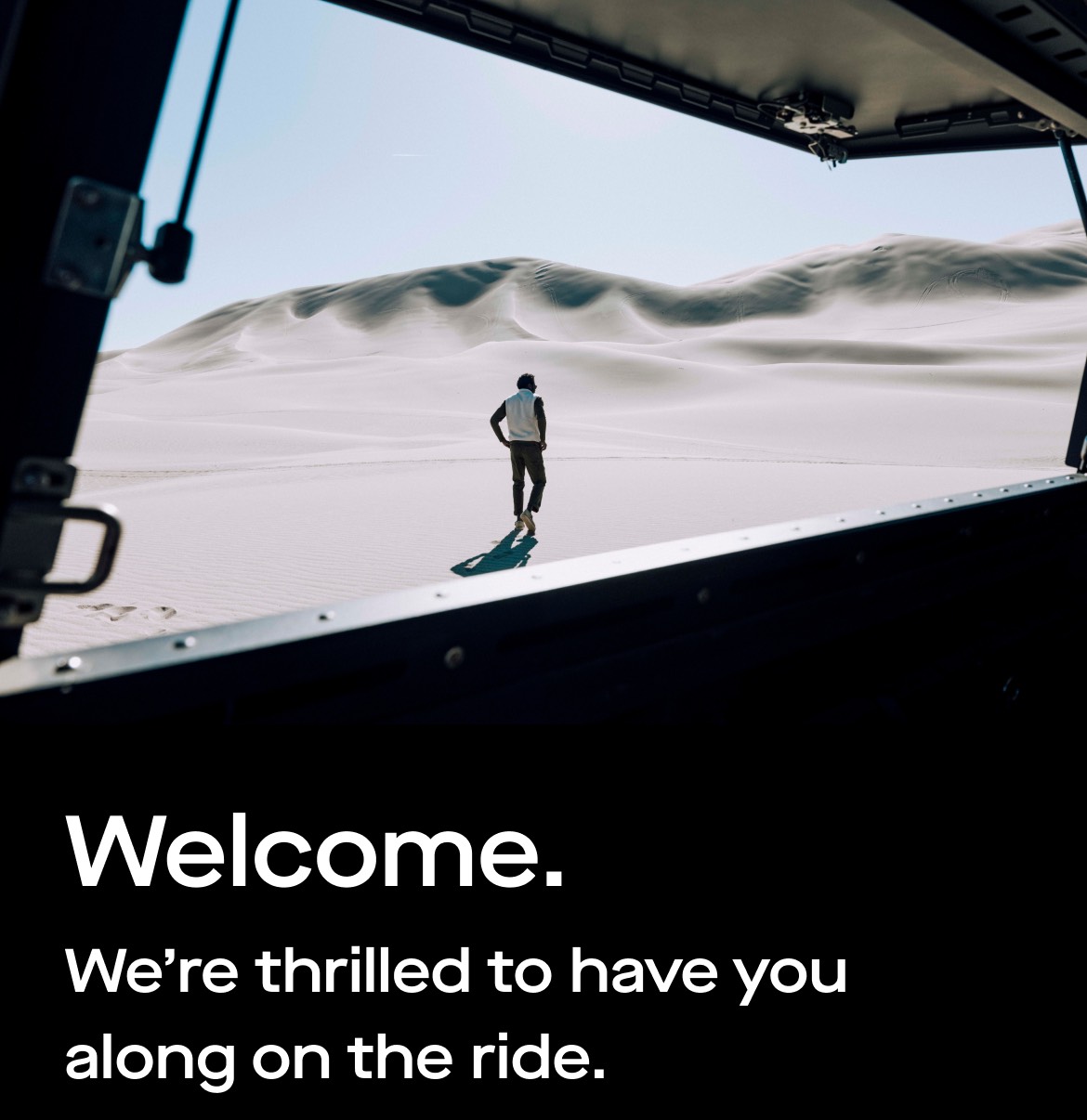 Welcome. We're thrilled to have you along on the ride.