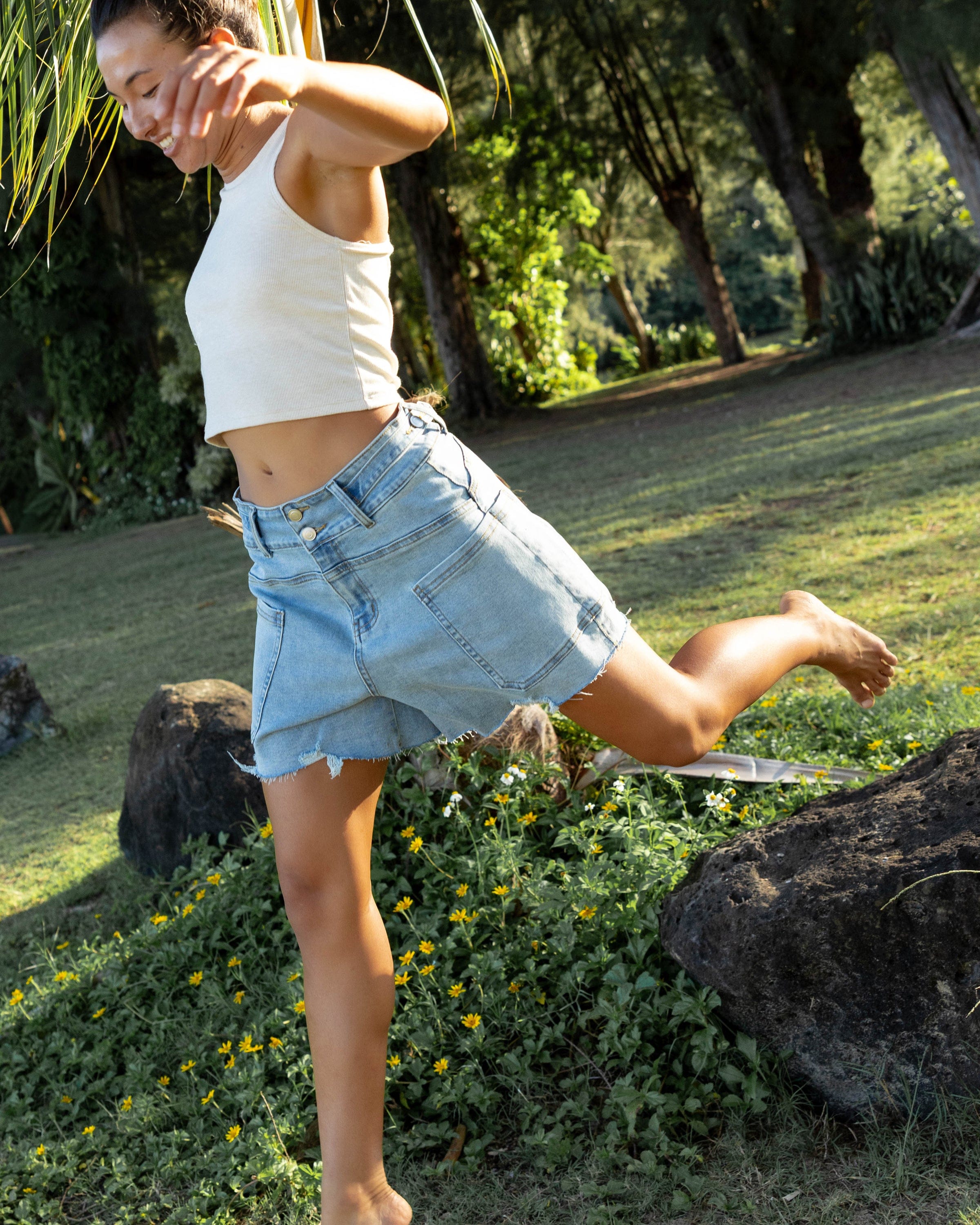 Image of Beach Wash Denim Short