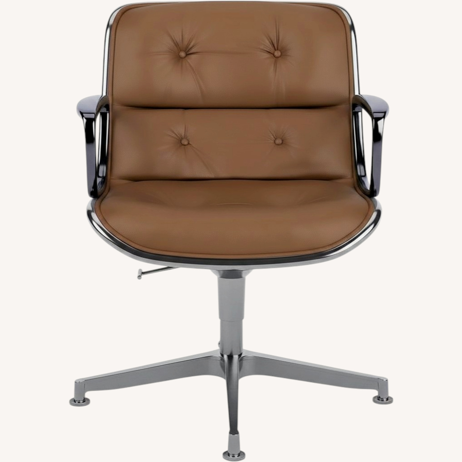 Knoll Pollock Light Brown Leather Office Chairs