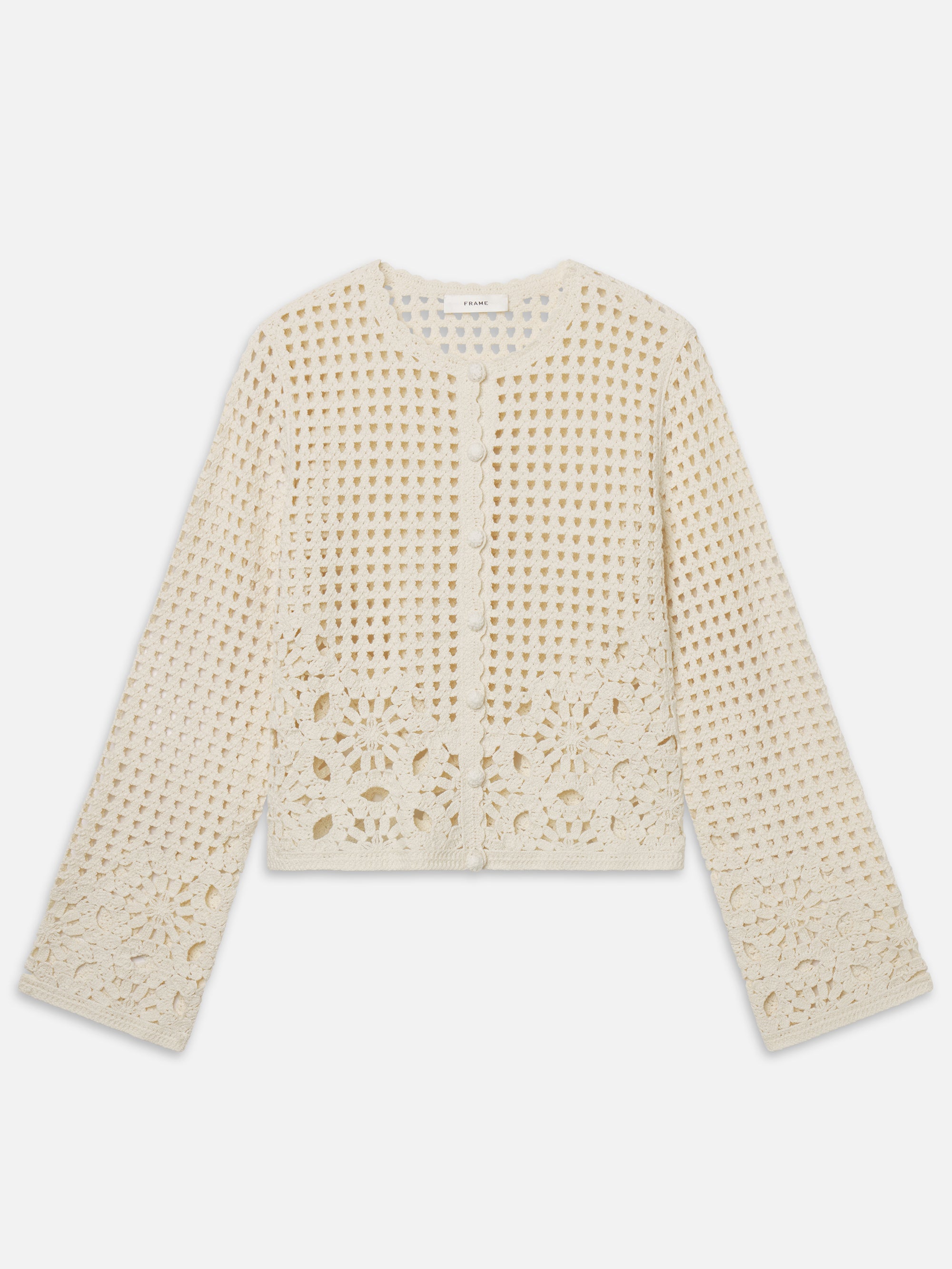 THE POSTCARD CARDI IN CREAM