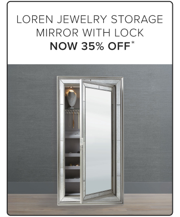 Loren Jewelry Storage Mirror with Lock Now 35% Off*