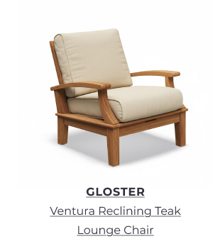 GLOSTER Ventura Reclining Teak Lounge Chair