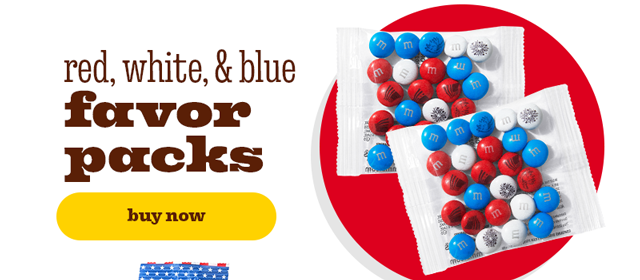 RED, WHITE & BLUE FAVOR PACKS