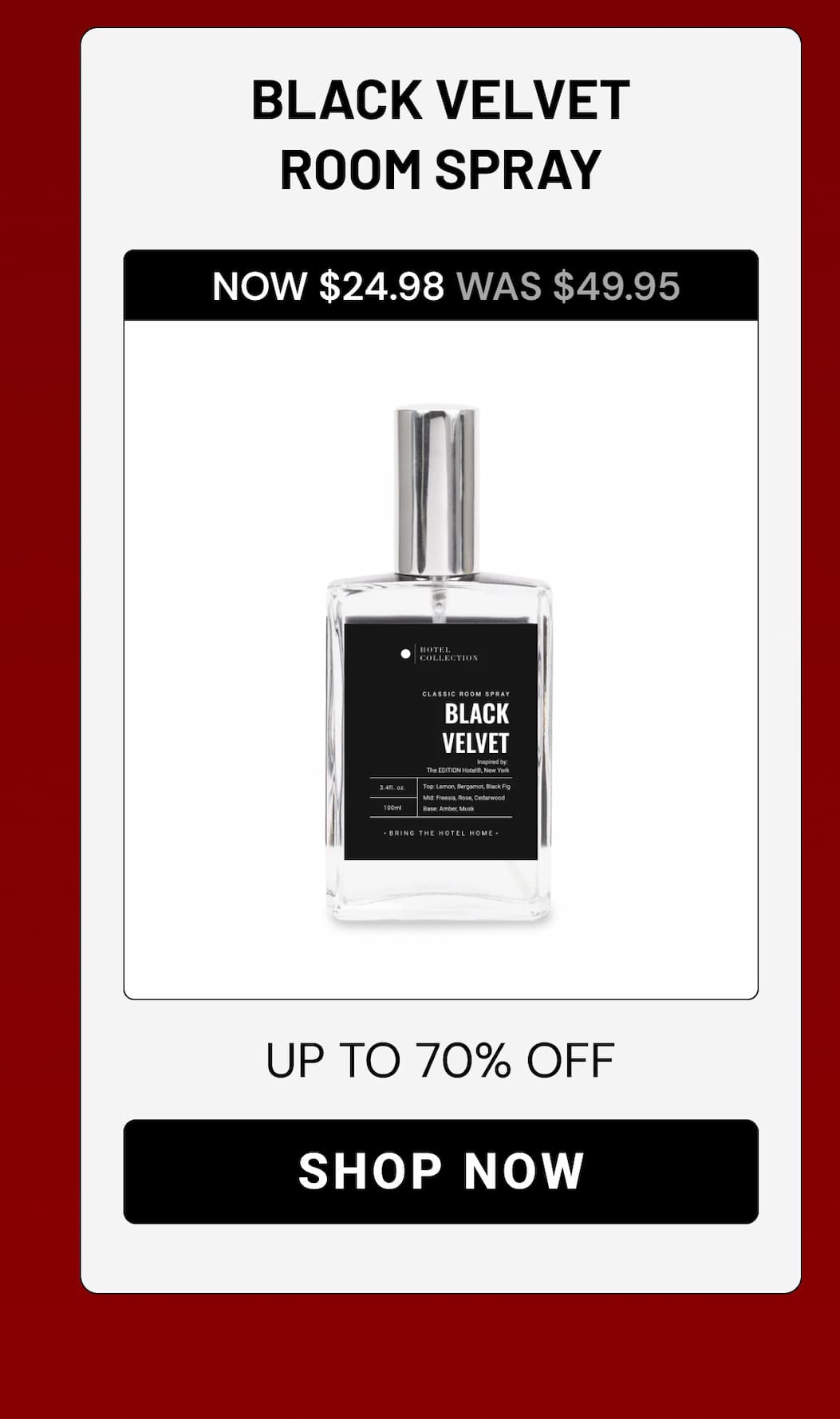 BLACK VELVET ROOM SPRAY
