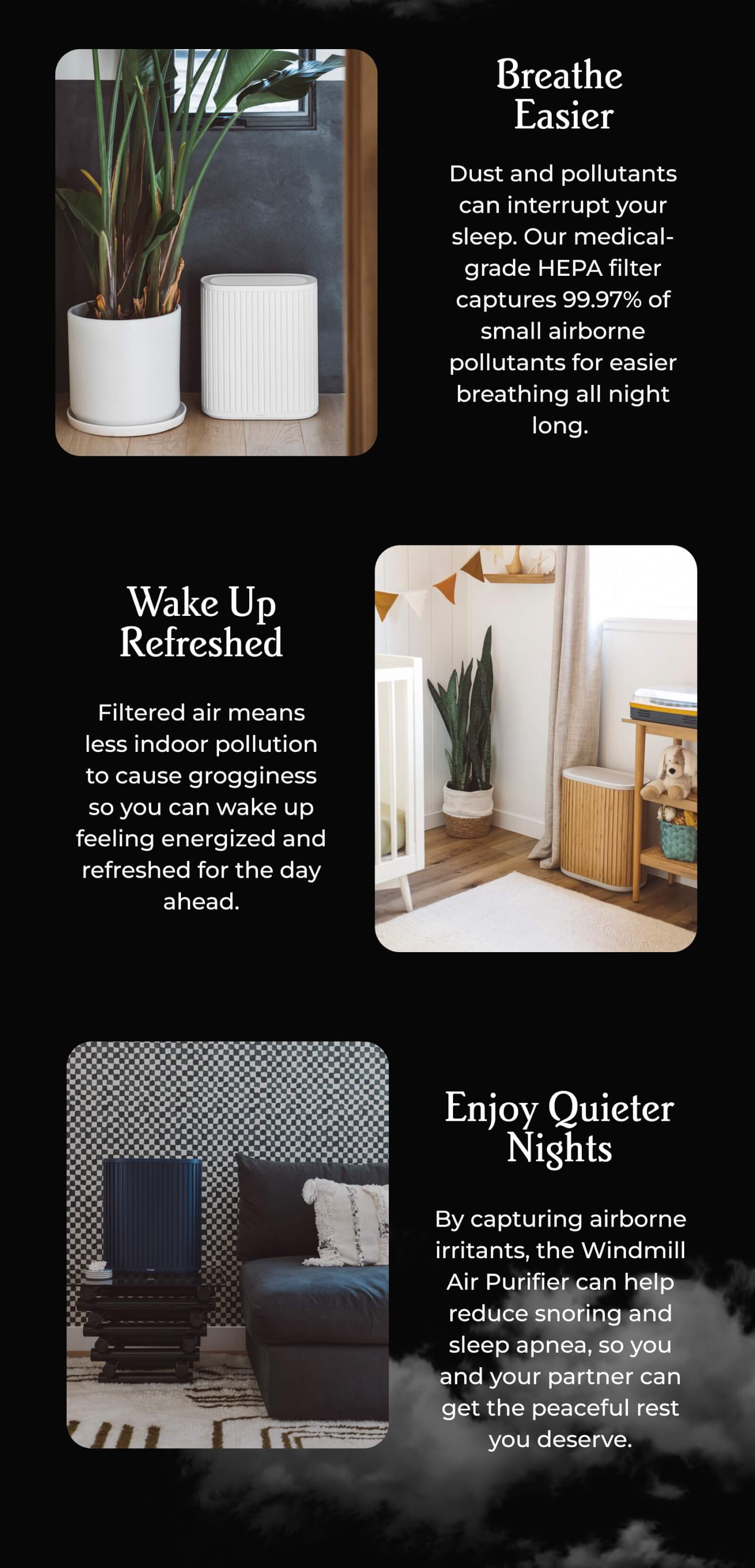 Breathe  Easier | Wake Up Refreshed | Enjoy Quieter Nights