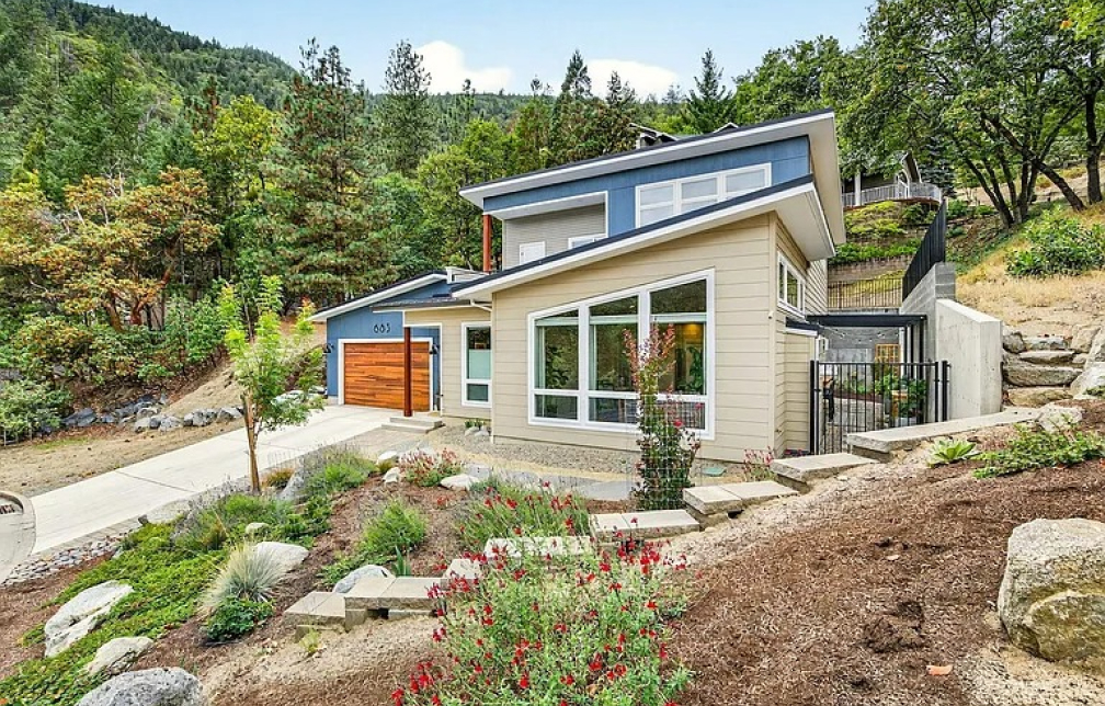 A two-toned modern home
