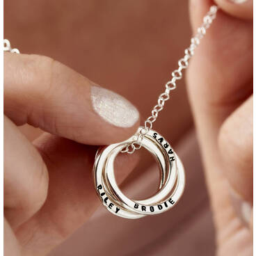 Personalised Russian Ring Necklace