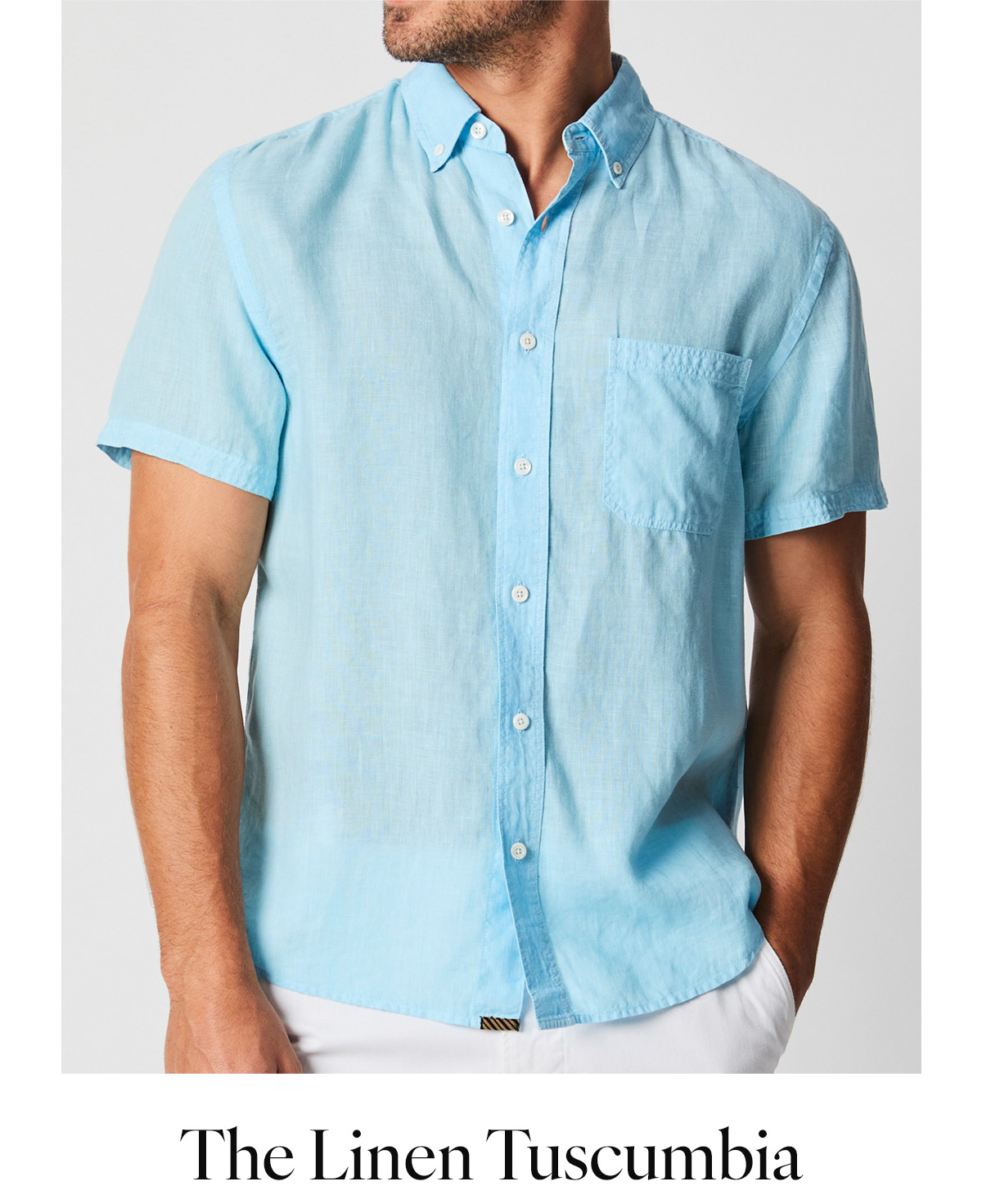 Short Sleeve Linen Tuscumbia Shirt Button Down