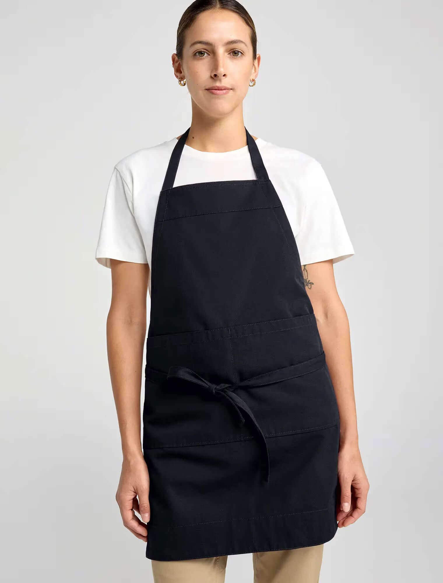 Deli Short Cut Apron - Black