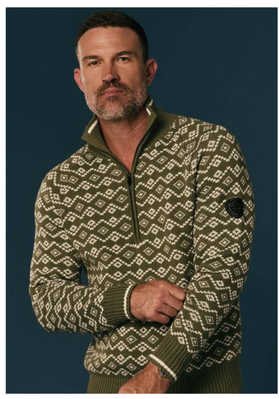 Shop Leo Fairisle Zip Sweater