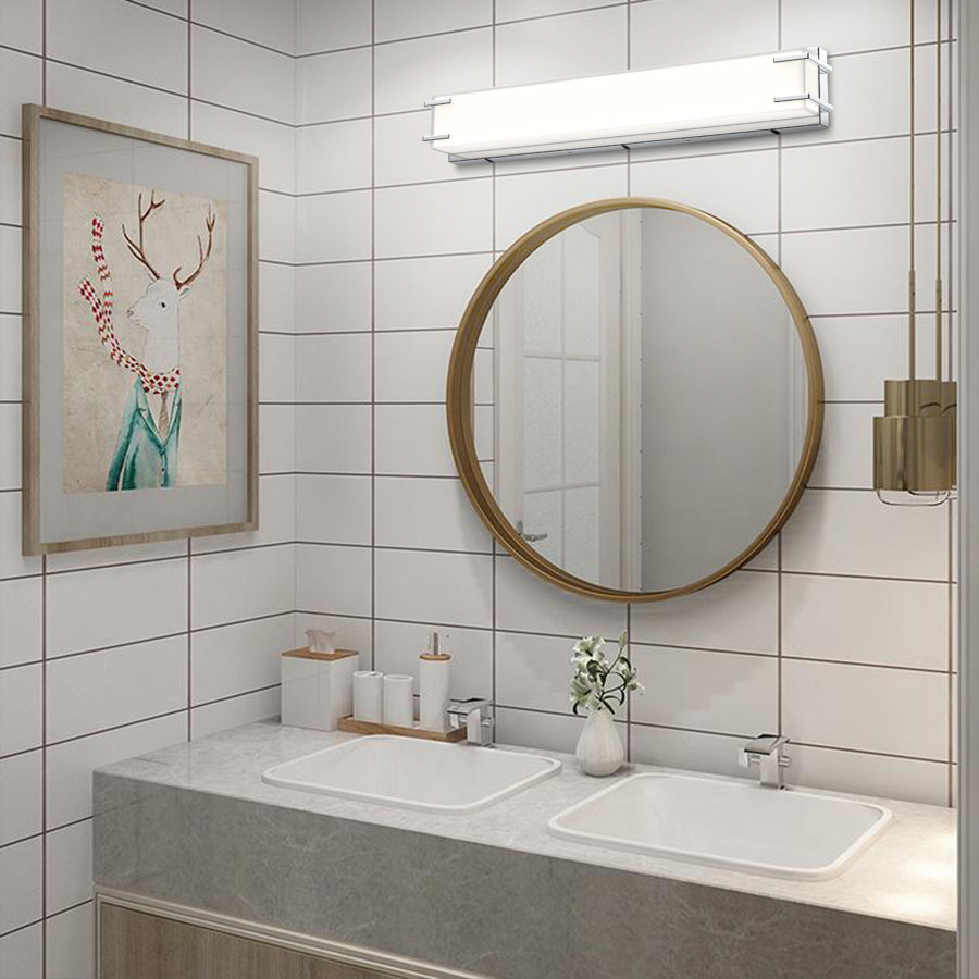 Farmborough Modern Bathroom Vanity Light 24.4" Dimmable, 15W LED 4000K Neutral White Mirror Wall Light