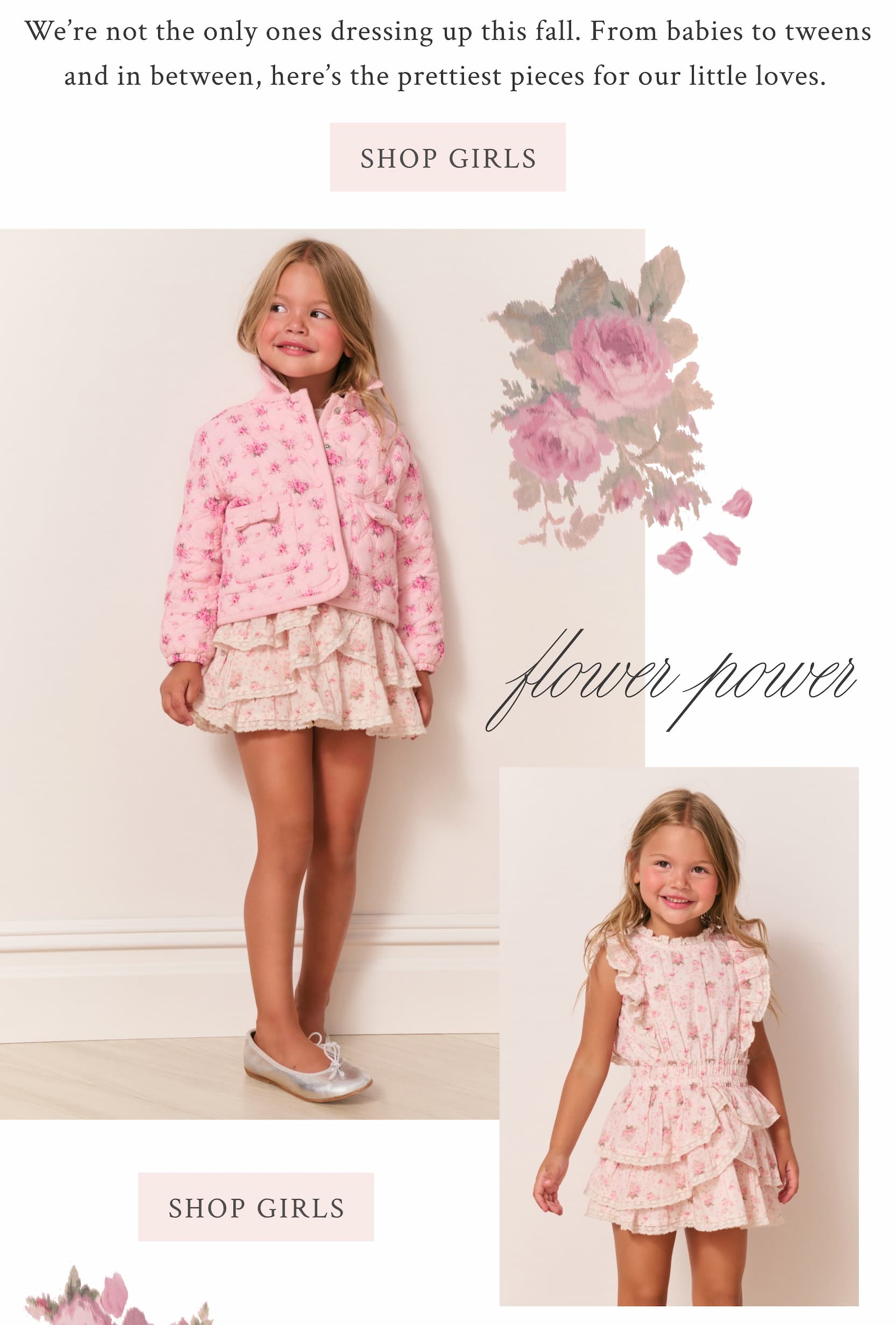 We’re not the only ones dressing up this fall. From babies to tweens and in between, here’s the prettiest pieces for our little loves. 
