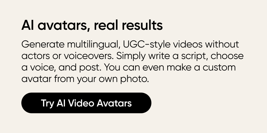 Try AI Video Avatars
