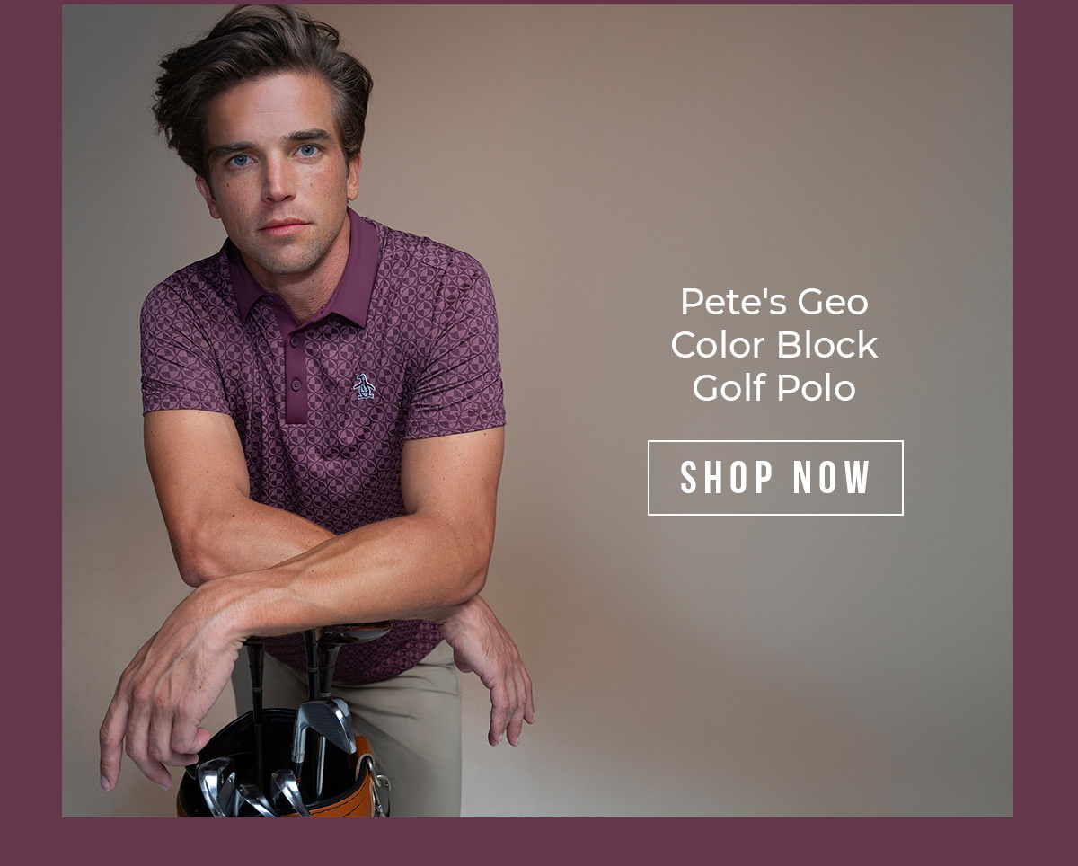 Shop the Pete's Geo Color Block Golf Polo