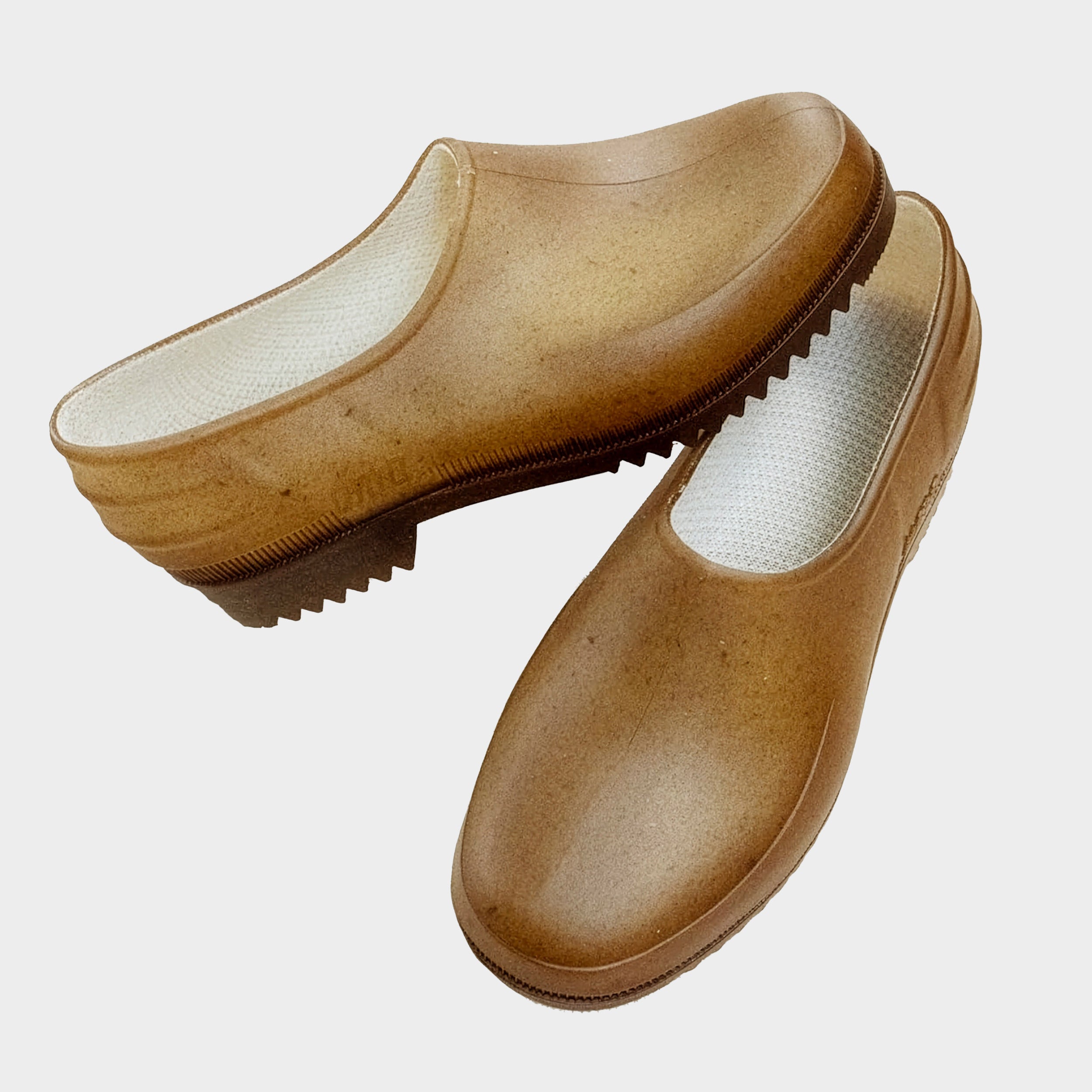 Image of French Recycled Hemp Garden Clogs in Sepia