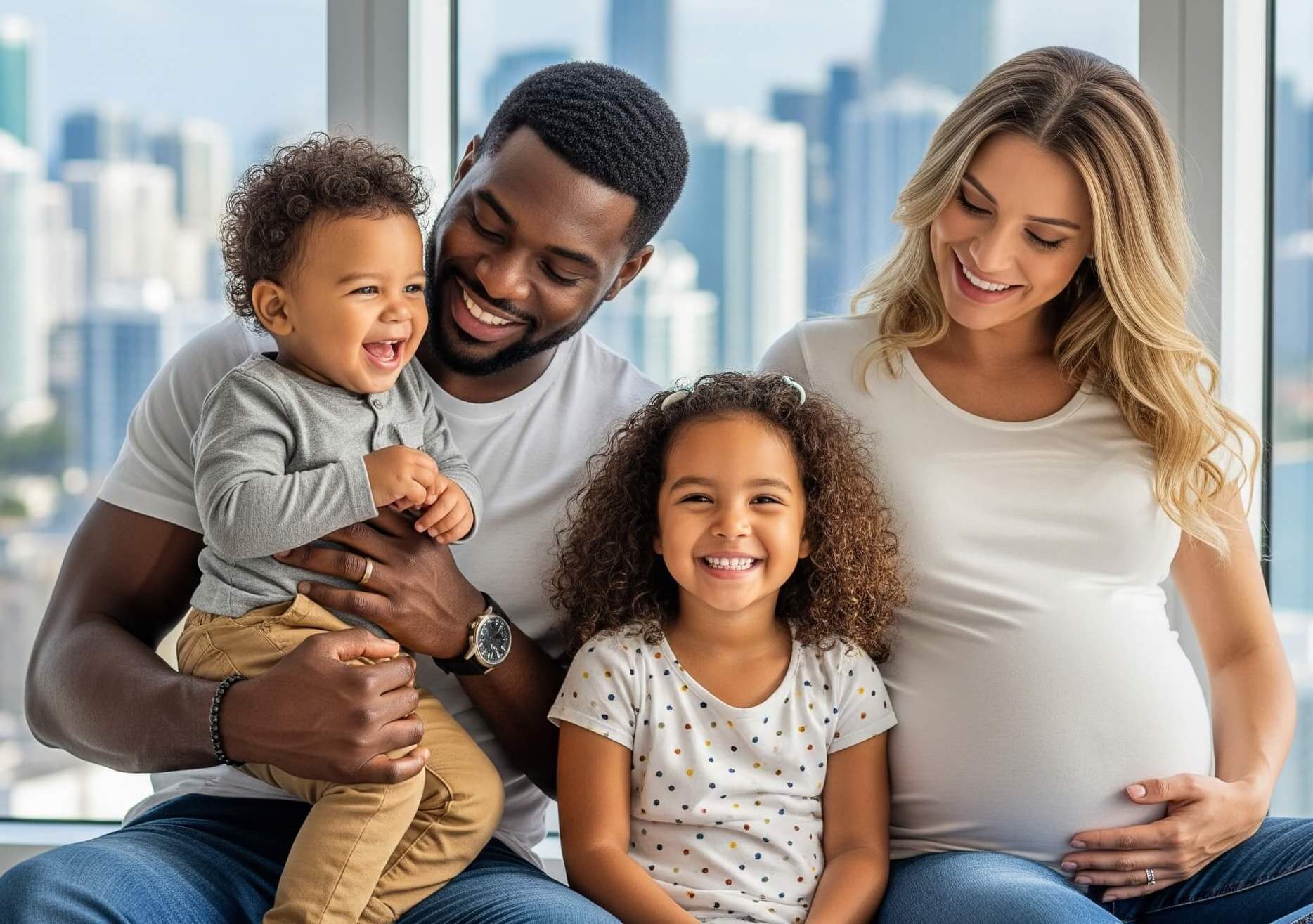 Happy Expecting Family