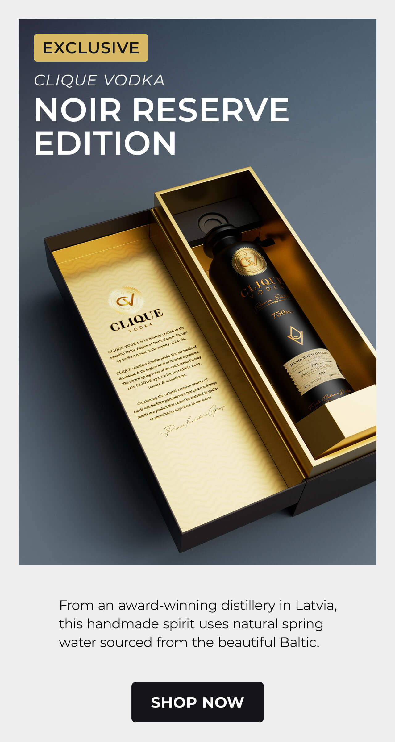 Clique Vodka Noir Reserve