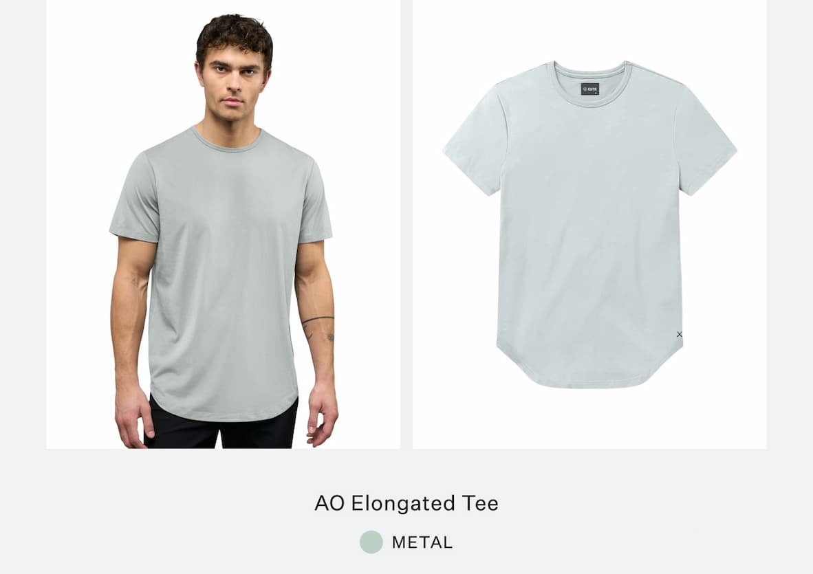 AO Elongated Tee - Metal