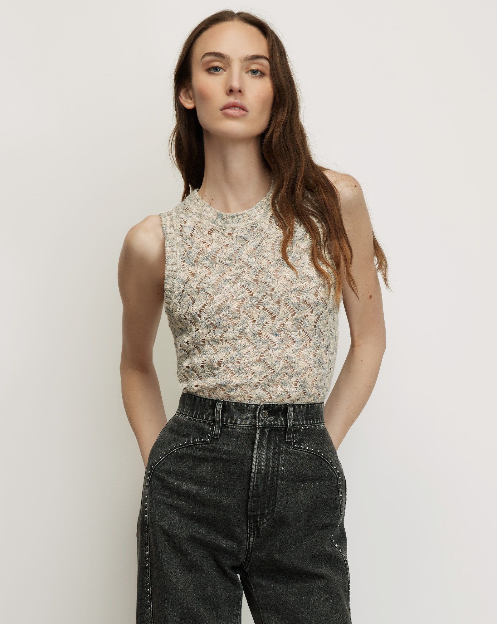 Image of Jerrel Cropped Knit Tank Top