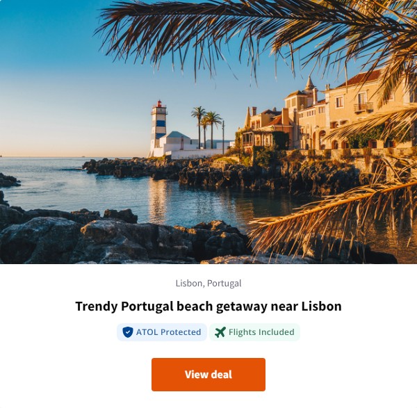 Trendy Portugal beach getaway near Lisbon