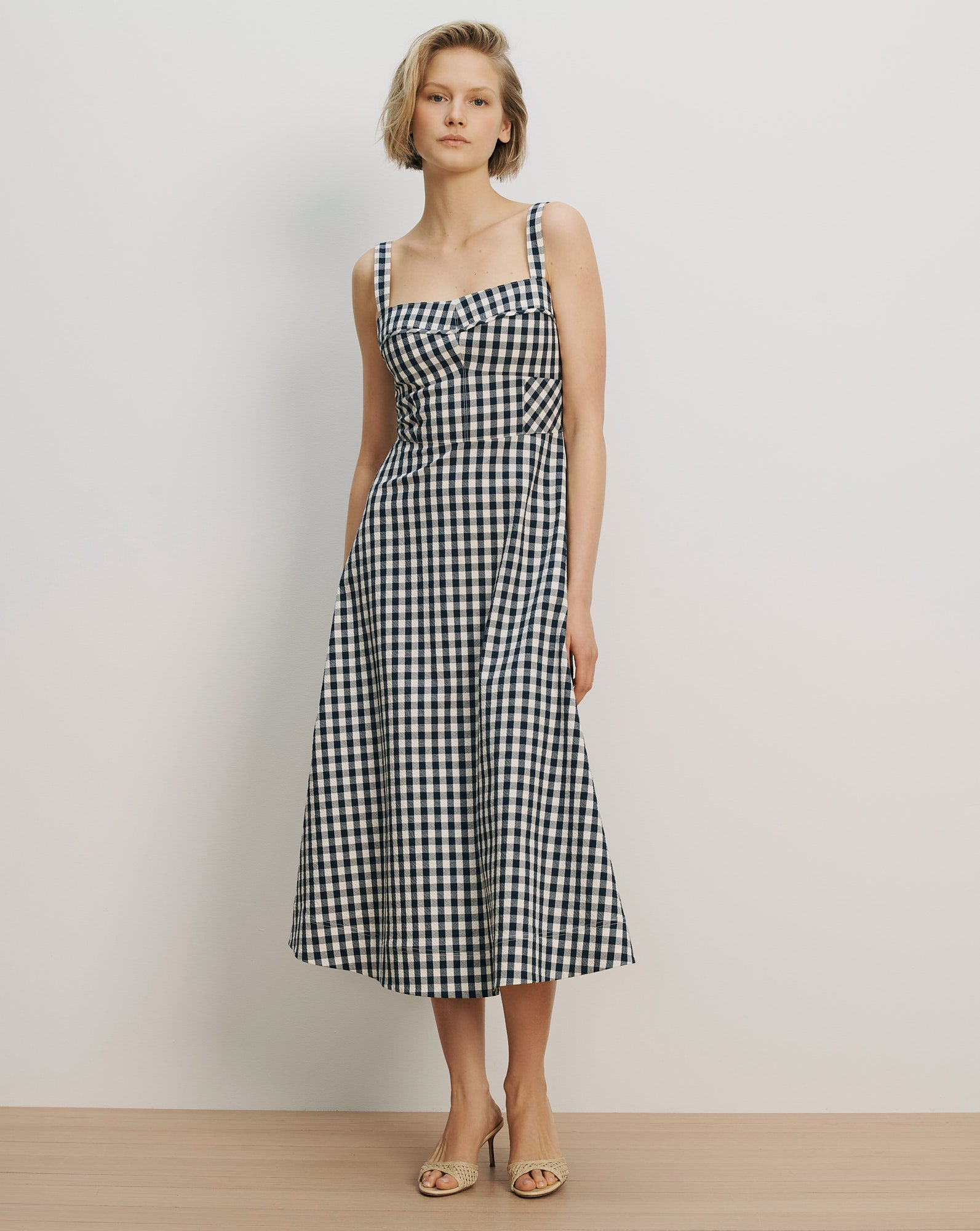 Image of Aila Gingham Midi Dress