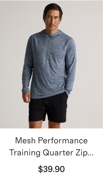 Mesh Performance Training Quarter Zip Hoodie