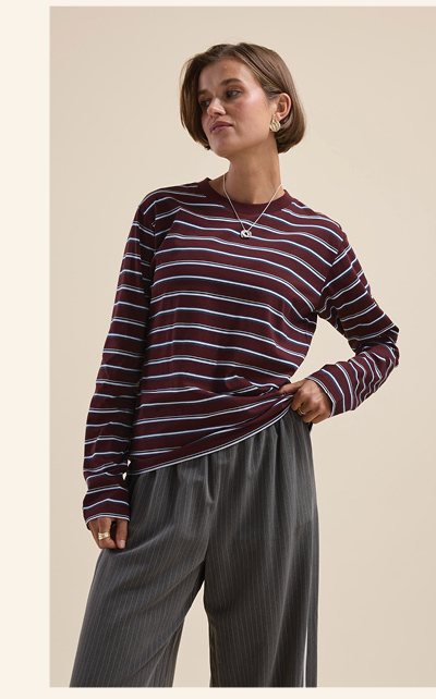 Carmen Long Sleeve Stripe Tee