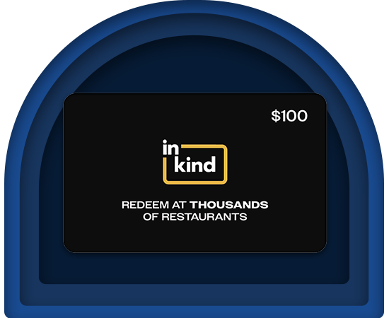 inKind One eGift Card, Thousands of Restaurants ($100 Value)