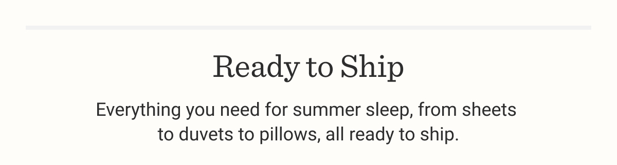 Ready to Ship