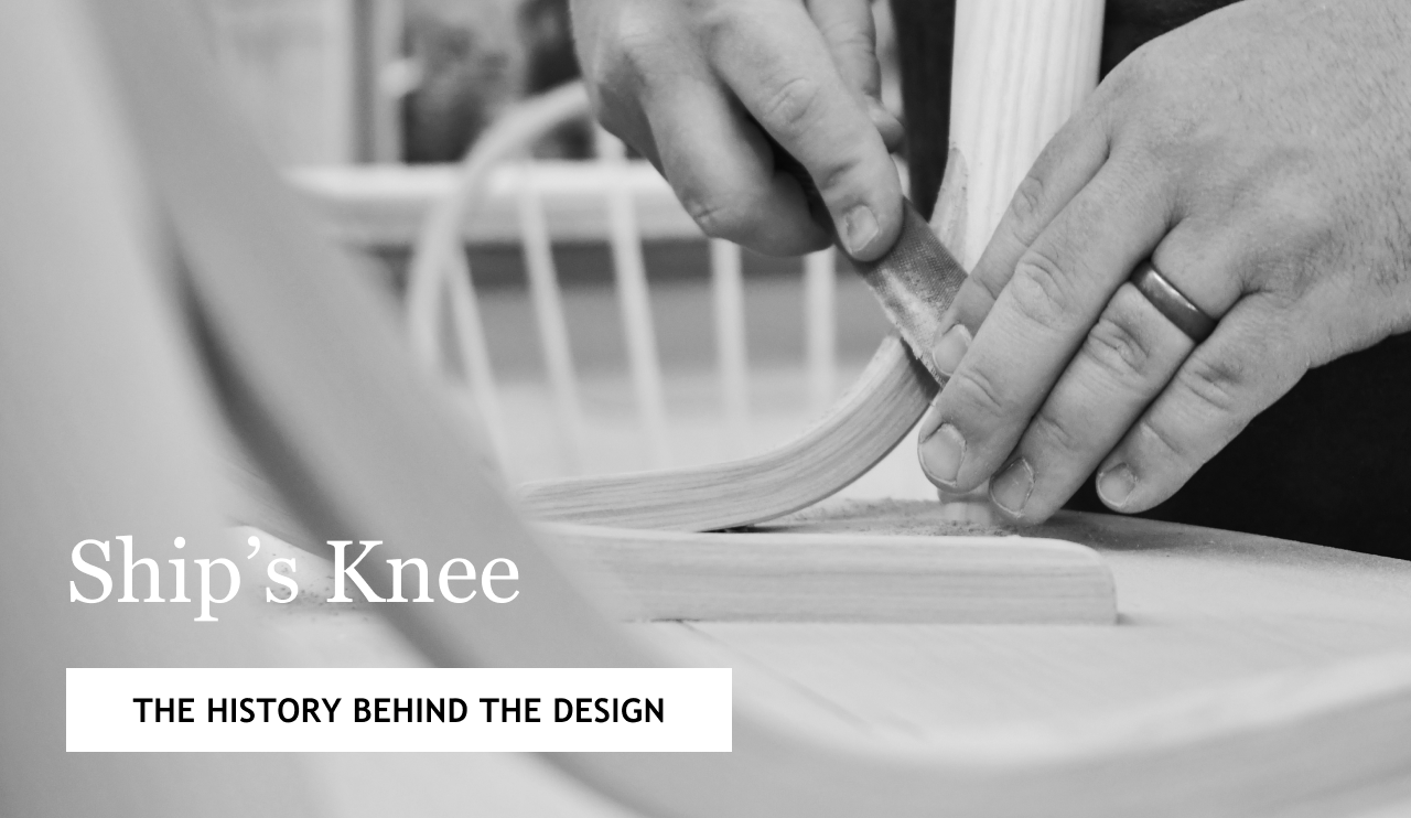 hands blending a knee on the Continuous Arm Chair